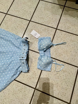 Skirt with top set new, size small, turquoise