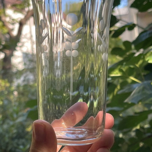 Set of 48 used Art Deco crystal glasses antique