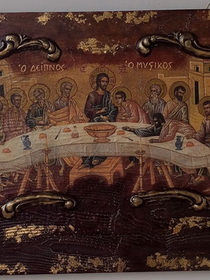 Εικόνα Μυστικού δείπνου καινούργια, 50x35 εκ., χειροποίητη σε ξύλο mdf