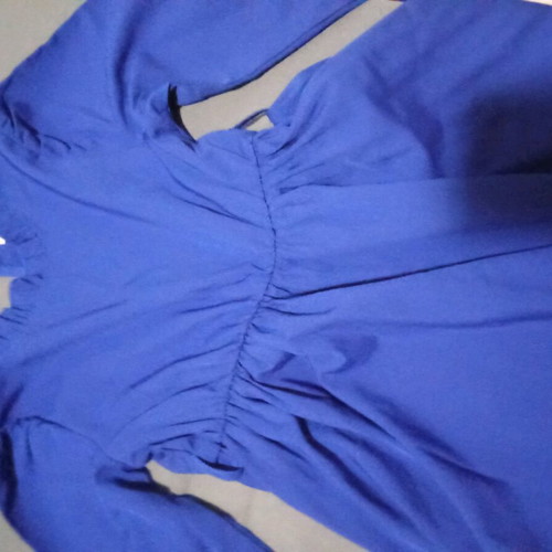 Light airy dress blue royal 6 years like new, unworn