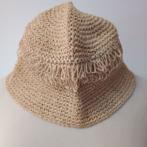 Vintage 60s-70s women's summer hat beige used
