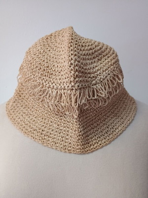 Vintage 60s-70s women's summer hat beige used