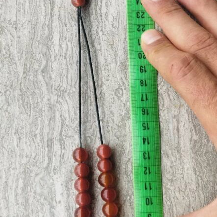 Worry beads handmade from red agate new with 33 beads