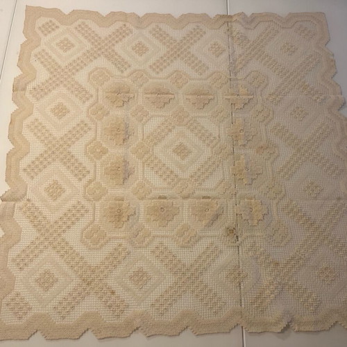 Swiss Handmade Table Linen Set new, 84x84 cm, 28x42 cm, 18x18 cm