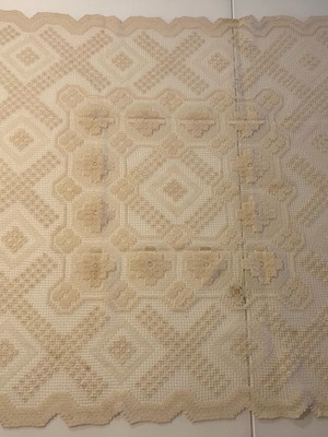 Swiss Handmade Table Linen Set new, 84x84 cm, 28x42 cm, 18x18 cm