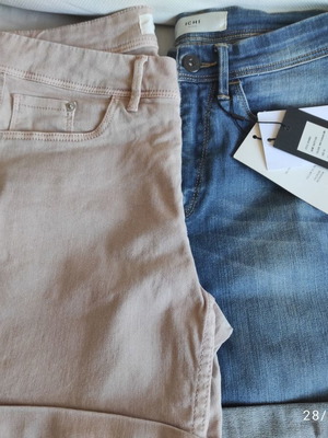 ICHI bermudas new, size S, blue and beige, pack of 2