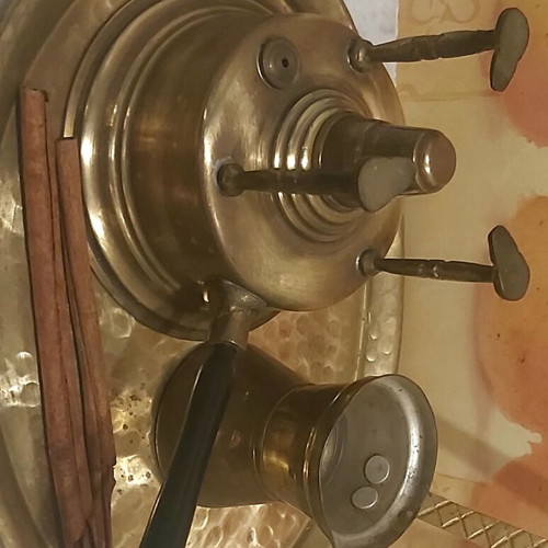 Coffee set vintage 3pcs brass, like new, kamineto, briki, tray