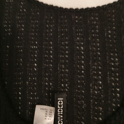 H&M knitted cotton mini dress, black, size S