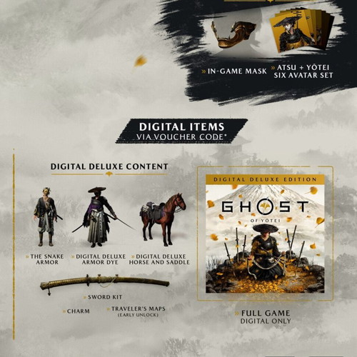 Ghost of Yotei Digital Deluxe Edition Collector’s booklet new