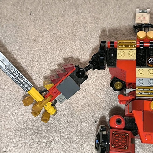 Lego 9448 Ninjago Rise of the Snakes Samurai mech used with missing parts