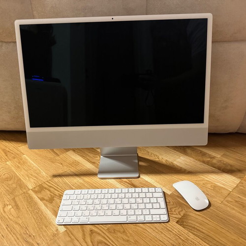 Apple iMac 24-inch with Apple M3 processor, Silver, 10-Core GPU, 512GB SSD
