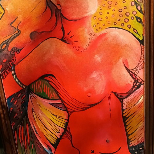 Acrylic painting on canvas 60x120 by Chr. Kalafati new
