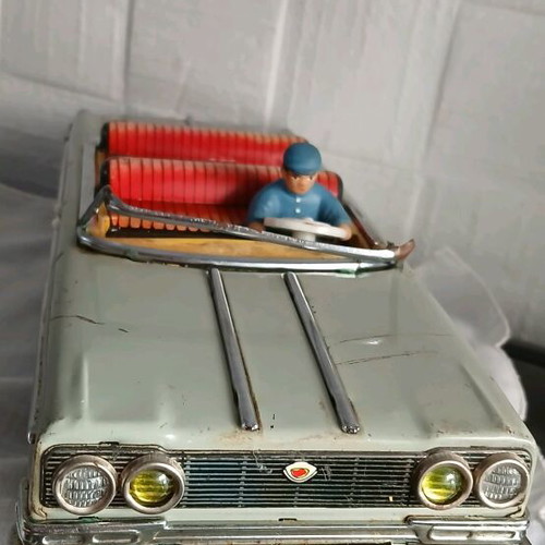 Vintage car tin toy convertible 1960 used