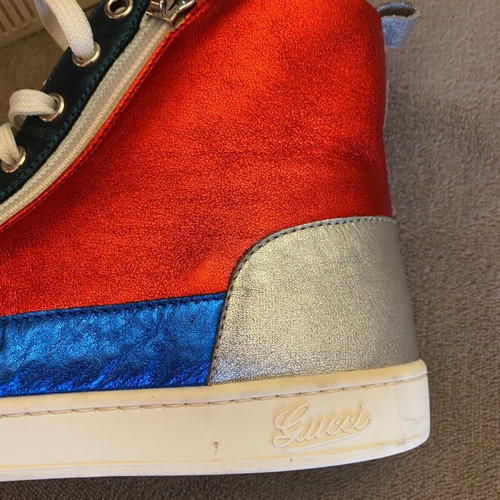 Gucci παιδικά μποτάκια δερμάτινα με φερμουάρ μεταχειρισμένα, πολύ μαλακά και άνετα