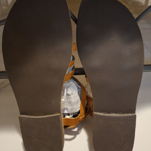 Ges Sandals handmade men's leather brown size 48, like new