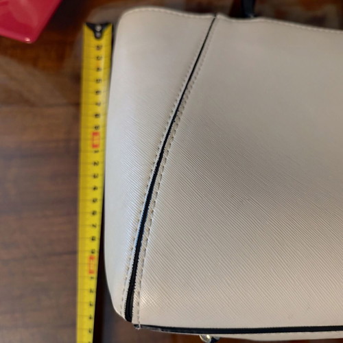 Zara tote bag used, white and beige, with optional long strap