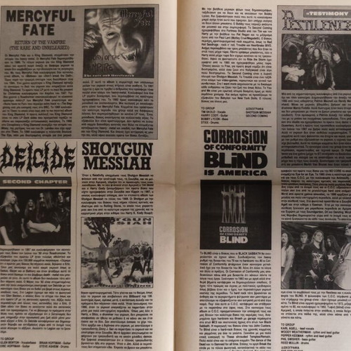 Metal Shock magazine used 8 pages July 1992 rare collectible