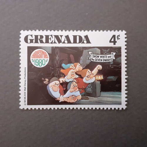 Grenada Walt Disney Snow White and the Seven Dwarfs Christmas stamps set 7 1980 MNH
