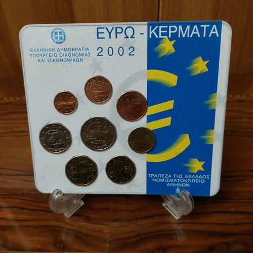 Blister euro 2002 new from Bank of Greece