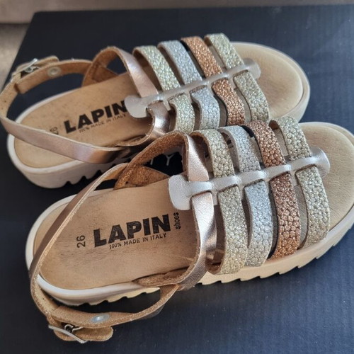 Lapin House sandals size 26 like new, gold color