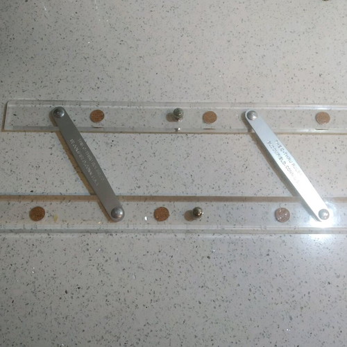 Vintage folding parallel ruler in excellent condition