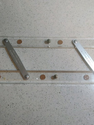 Vintage folding parallel ruler in excellent condition