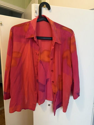 Summer shirt 3/4 sleeve used, pink, size S