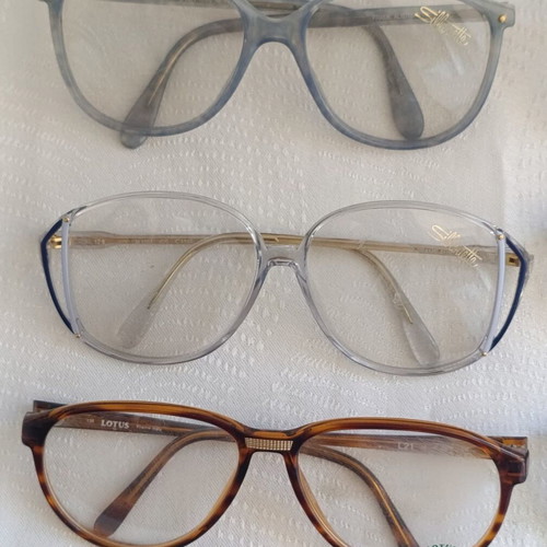 Authentic Used Eyeglass Frames Lot of 9 Colorful Vintage 1980s-1990s