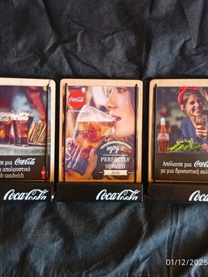 Coca Cola promotional stands like new, set of 3 pieces
