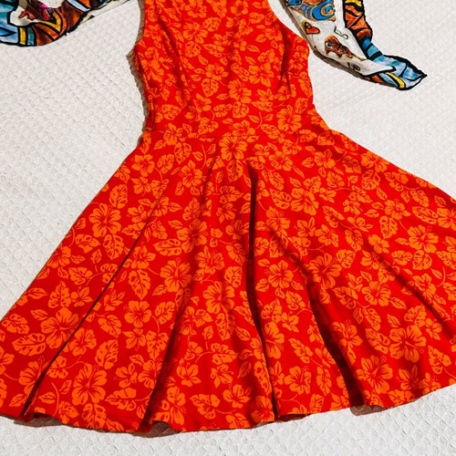 Elizabeth summer dress in orange, like new