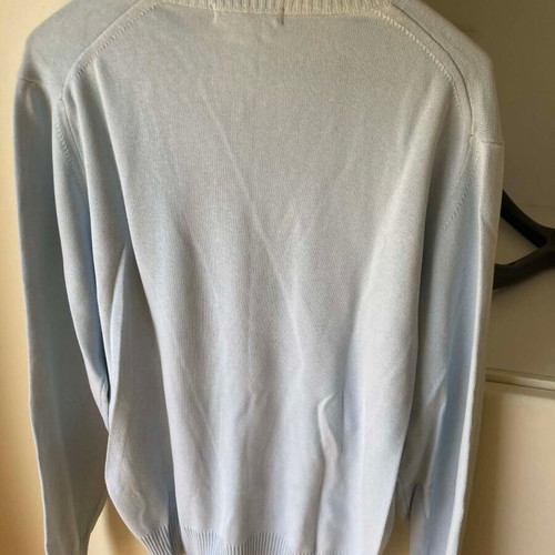 Zara men's long-sleeve thin turquoise pullover sweater used