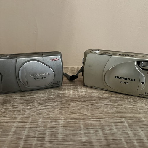 Olympus digital cameras used, pack of 2 with memory included