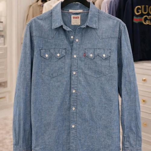 Levi's Denim 1955 Vintage shirt like new, size L/M, blue