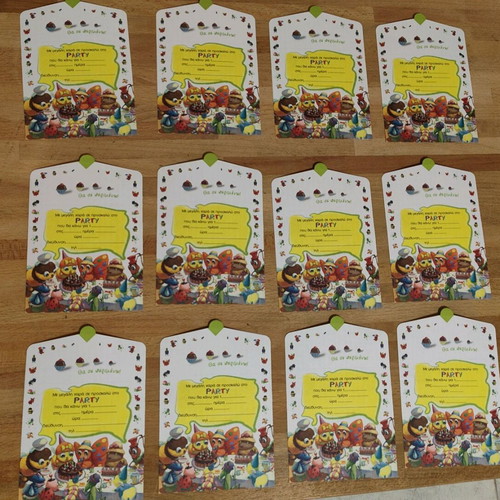 Children's party invitations like new, pack of 12 pieces