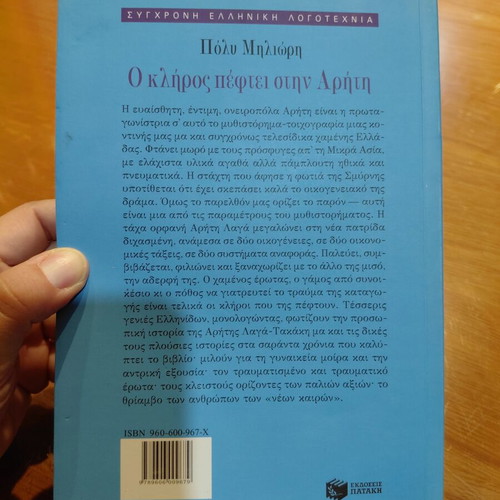 O Kliros Pefte Stin Ariti novel by Poly Milioti