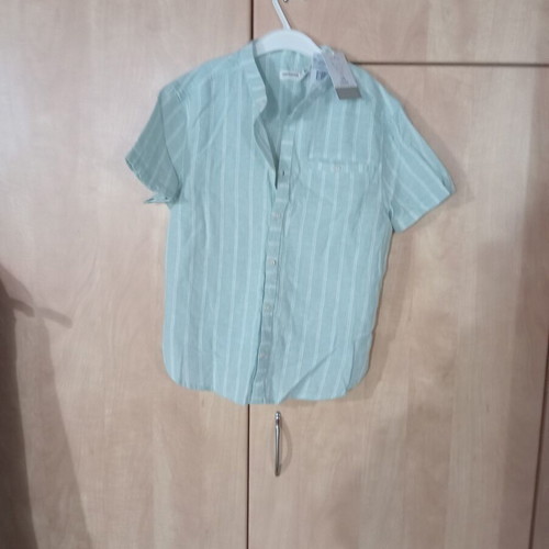 Orchestra Boys' Short-Sleeve Shirt Size 10 Mint Striped New