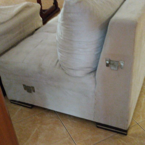 Corner sofa, grey, stain-resistant, 2x2 m