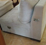 Corner sofa, grey, stain-resistant, 2x2 m