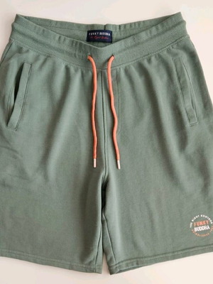 Funky Buddha Men's Cotton Bermuda Like New, Green, Size S