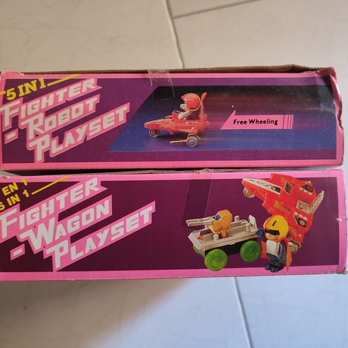 Neon Kid Fighter Wagon Playset vintage, 2 pieces from the 80s used