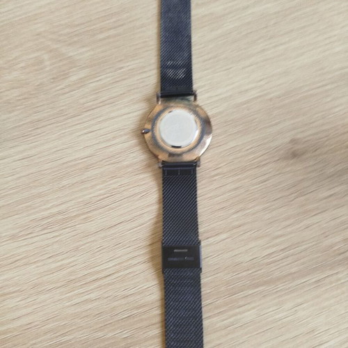 Oozoo Vintage wristwatch used, black and gold, for parts