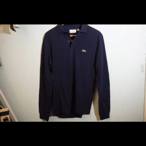 Lacoste long-sleeve polo shirt new, blue, size M
