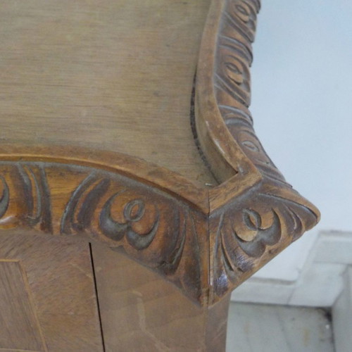Entrance furniture with oval mirror, handmade, solid cherry wood