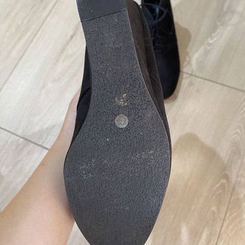 Black suede ankle boots, size 39
