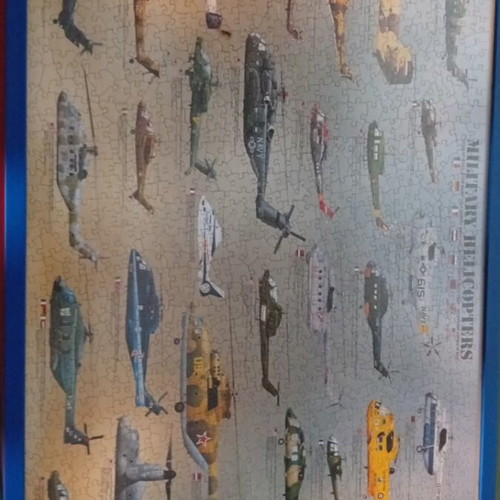 Puzzle set with framed and boxed pieces, 1500 parts