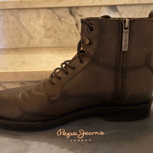 Pepe Jeans Gotam Dark Brown Ankle Boots size 44 like new