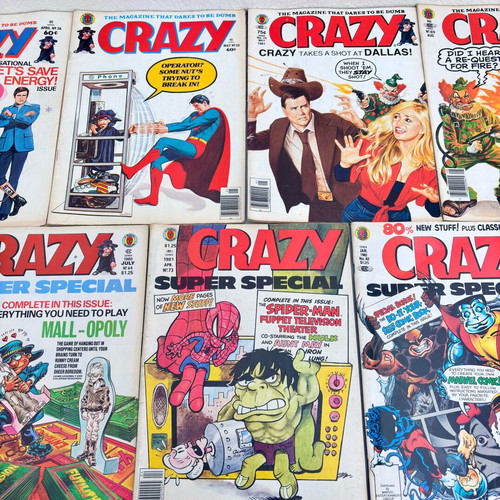 Crazy Magazine US collection used, 7 pieces