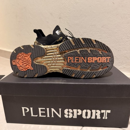 Plein Sport sneakers like new, size 44, black and gold