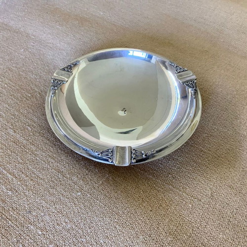 Silver ashtray 925 used with 3 carved legs