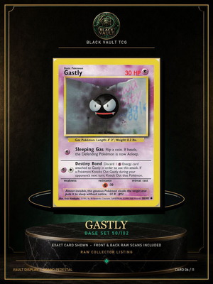 Gastly Base Set 50/102 Pokémon TCG card like new